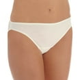 thumbnail image 2 of Women's Cottonique W22206C Latex Free Organic Cotton Bikini Panty - 2 Pack (Natural 6), 2 of 4