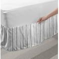 thumbnail image 2 of Grey and White Bed Skirt, Birch Tree Grove Leafless Branches Winter Woodland Illustration, Elastic Bedskirt Dust Ruffle Wrap Around for Bedding Decor, 4 Sizes, Grey Pale Grey White, by Ambesonne, 2 of 2