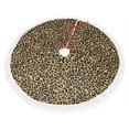 thumbnail image 2 of Christmas Tree Skirt, Leopard Print Christmas Tree Decorations Indoor, Tree Skirts Mat With Tassel Trim for Halloween New Year Holiday Christmas Party Decor 36 Inches, 2 of 7