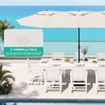 thumbnail image 5 of SERWALL 9 Pieces Outdoor Dining Set, Patio Dining Set, HDPE Outdoor Table and Chair with Umbrella Holes, (1 Table + 8 Breathable Textilene Chairs), 5 of 9