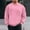 Pink, variant on QUNYINEY Casual Sweatshirts for Men Crew Neck Long Sleeve Pink Solid Tops Loose Pullover Drop Shoulder Sweatshirt