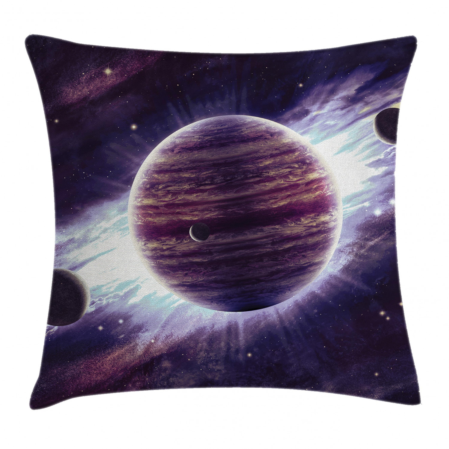 Galaxy Throw Pillow Cushion Cover, Outer Space Theme Saturn