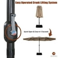 thumbnail image 3 of 15ft Large Patio Umbrellas with Base Included, Outdoor Double-Sided Rectangle Market Umbrella with Crank Handle, for Pool Lawn Garden, 3 of 8