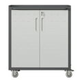 thumbnail image 2 of Tcbosik 2-Door Tool Cabinet for Garage, 30inch Lockable Storage Cabinet with Wheels, Metal Storage Cabinet, Assembly Required, Black & Gray, 2 of 9