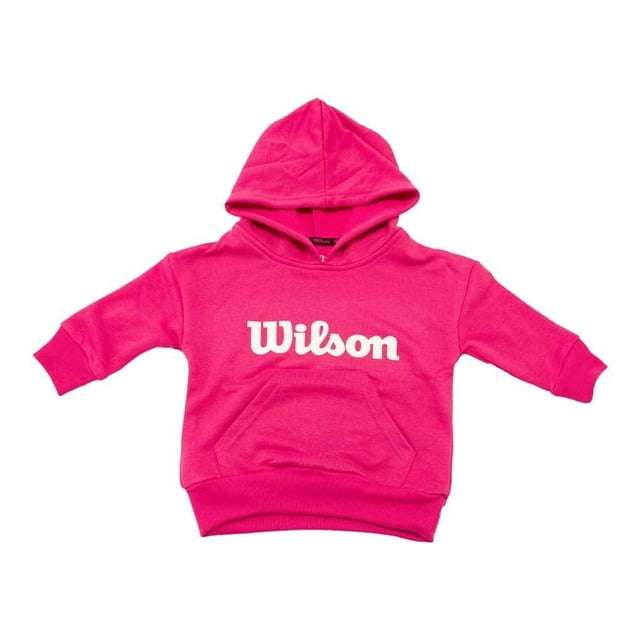 Sudadera Wilson para Niña con Capucha y Bolsillo Enfrente Fucsia Talla 6