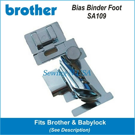 Adjustable Bias Binder Foot - Brother Metal Bias Binder Foot SA109 Fits Models In Description