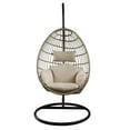 "ACME Vasant Patio Swing Chair with Stand, Fabric & Wicker (1Set/3Ctn
