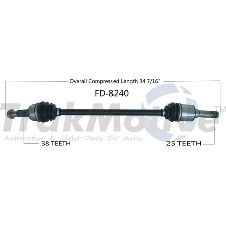 CV Axle Shaft Fits select: 2012-2014 FORD EDGE, 2012-2015 LINCOLN MKX