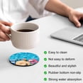thumbnail image 3 of Swimming Pool Coasters Set of 4, Absorbent Coasters for Drinks, Blue Summer Beach Sea Ocean Coaster for Desk Coffee Table Protection, Home Decor House Warming Gifts 4", 3 of 8