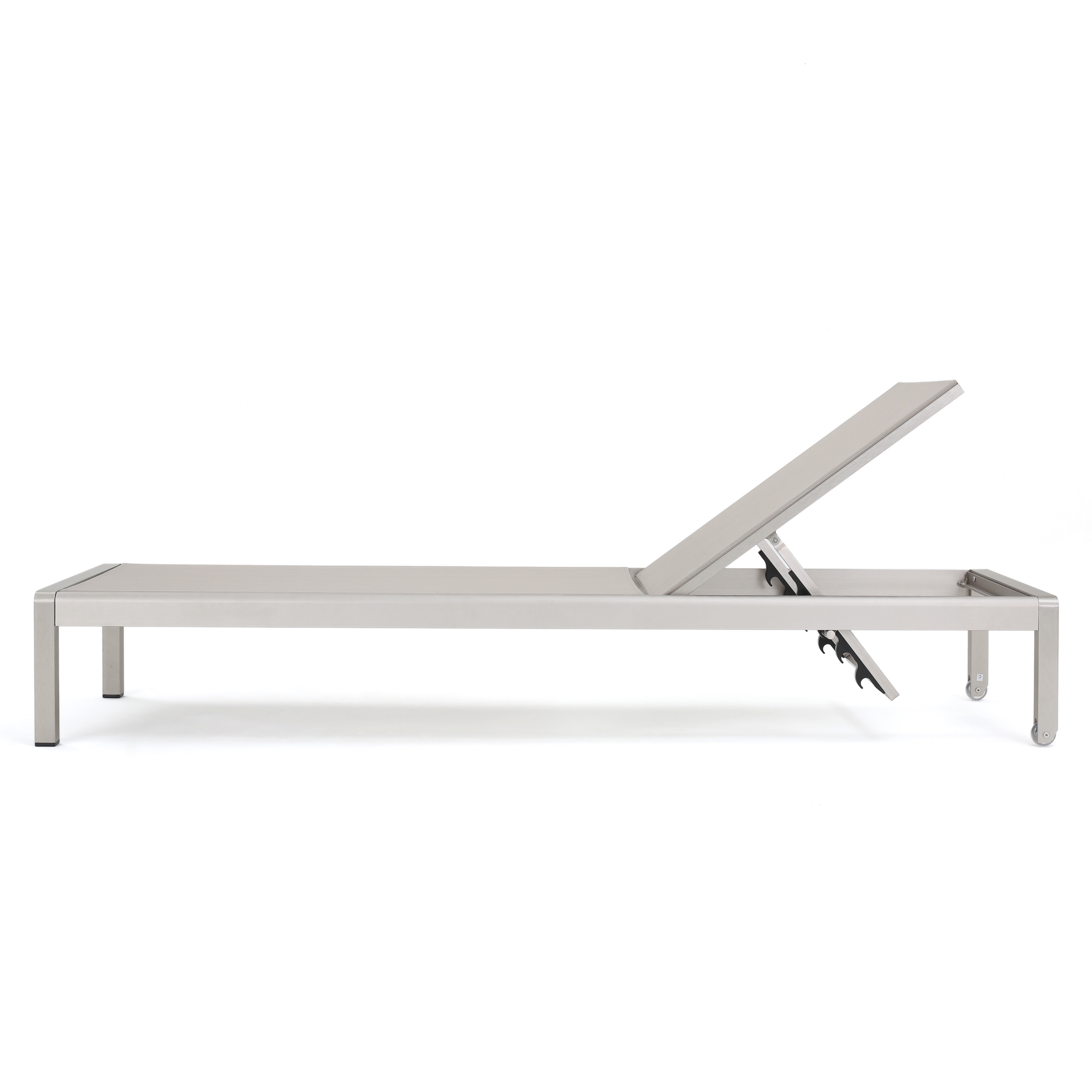Miller Outdoor Mesh Chaise Lounge, Set of 4, Grey