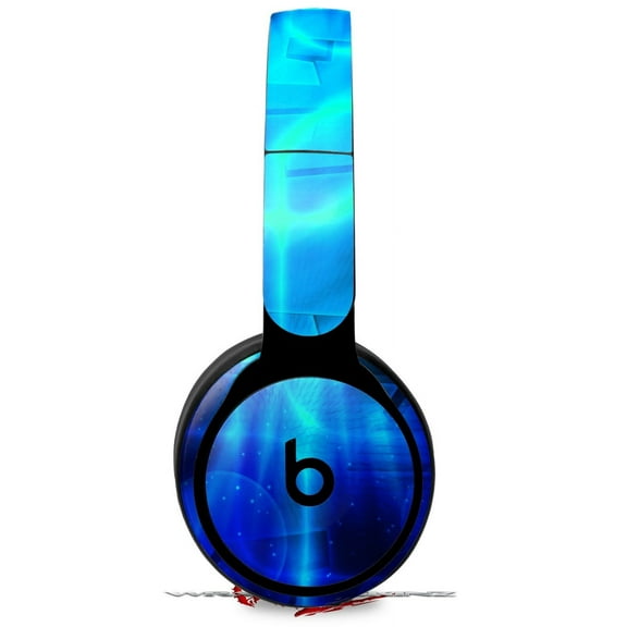 Skin Wrap for Beats Solo Pro Headphones Cubic Shards Blue Sticker Decal Only BEATS NOT INCLUDED