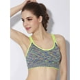 thumbnail image 4 of SAYFUT Women's Active Middle Impact Keyhole Seamless Mesh Racerback Sports Bra Adjustable Straps Padded, 4 of 5