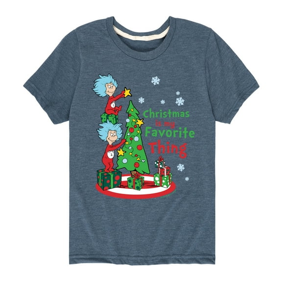 Cat in the Hat - Christmas Is A Family Thing - Toddler And Youth Short Sleeve Graphic T-Shirt