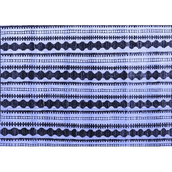 Ahgly Company Indoor Rectangle Abstract Blue Modern Area Rugs, 8' x 10'