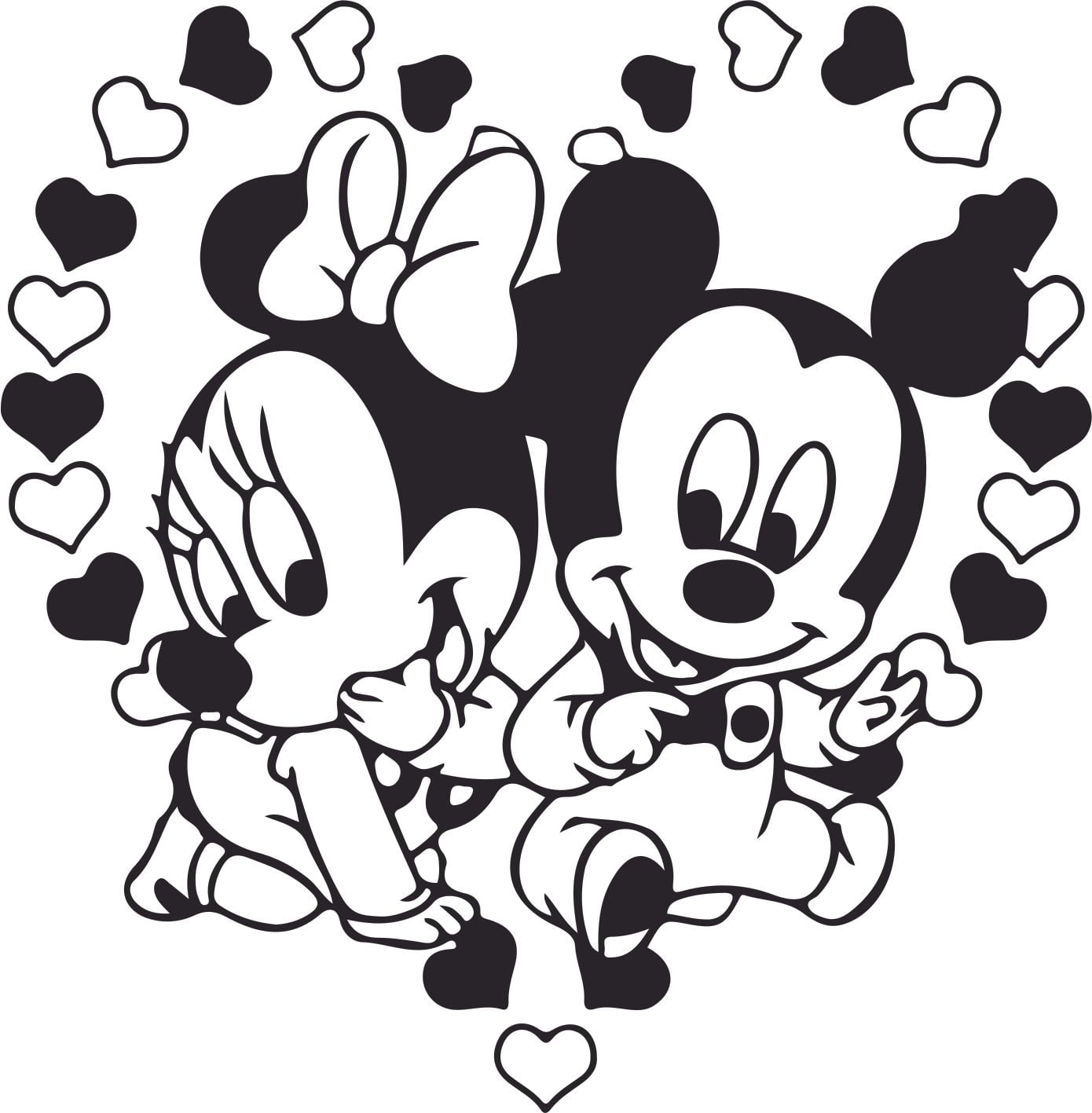 Baby Disney Characters Mickey Minnie Nursery Children's Decal Wall Art Sticker