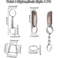 thumbnail image 2 of Titanium Quick Release Keychain Belt Keychain Clip Keychain Carabiner Clip Snap Hook and Key Ring D-Ring Shackles Clasps Key Organizer Holder for Keychain Lanyard Clip DIY Crafts DIY, 2 of 5