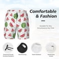 thumbnail image 3 of Fuzoiu Hand Drawn Watermelon Print Men's Swim Shorts,Quick-Dry Double-Layer Swim Trunks,Board Trunks,Beach Shorts Swimwear Bathing Suits-3X-Large, 3 of 6
