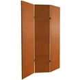 thumbnail image 4 of Oriental Furniture 6 ft. Tall Double Sided Leather Pattern Print Canvas Room Divider, 4 of 7