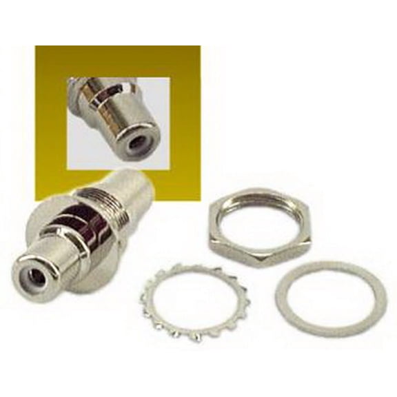 IEC PHONOF-F-MMT-WH "RCA Type Phono Female to Female Chassis Mount (1/2"" mount) White"