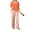 Orange Flower, variant on MINTREUS Womens Pajamas Sets 2 Piece Short Sleeve Lounge Set Printed Loose Pants Pj Sets, S-2XL