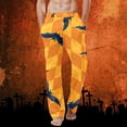 thumbnail image 2 of Halloween Mens Pajama Pants - Pumpkin Bat Print Cozy PJ Lounge Sleep Pants with Pockets Sleepwear for Men & Women, 2 of 5