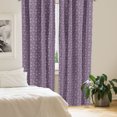 thumbnail image 3 of Ambesonne Eggplant Window Curtains, Xmas Snowflakes Floral, Each 28" W x 95" L, Violet, 3 of 5