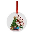 thumbnail image 7 of (Clearance) pdqouc Personalized Christmas Accessories Holiday Pendant Santa Doll Handmade Tree Decor Plastic Round 2020 Memorial Year Xmas Tree Decor Pendant Christmas Hanging Ornament (Family of 4), 7 of 7