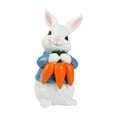 thumbnail image 1 of Figura de conejo de Pascua, adorno decorativo, bonita estatua de conejo de primavera para cumpleaños Conejo zanahoria blanca, 1 of 9