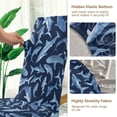 thumbnail image 5 of Yayeee 2 Pack Dining Chair Covers Stretch Parson Chairs Slipcovers Seat Protector, Watercolor Shark Pattern, 5 of 6