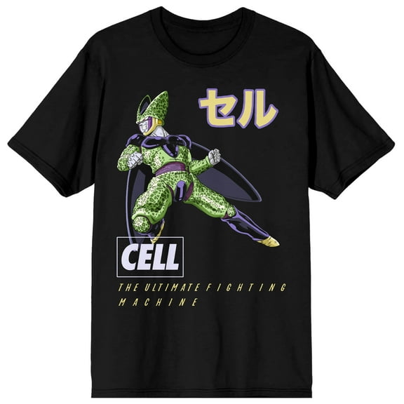 Dbz Cell Men's Black Crew Neck Tee - M