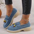 thumbnail image 5 of YOUYEDIAN Loafers for Women Round Toe Versatile Platform Comfy Lace-up Deco Fashion Flats Casual Slip On Soft Walking Shoes, 5 of 5