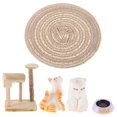 thumbnail image 5 of Miniature Dollhouse Cat Tree Dollhouse Miniature Cat Playset 6.50X5.00X3.50CM Photography Prop 1 Set, 5 of 5