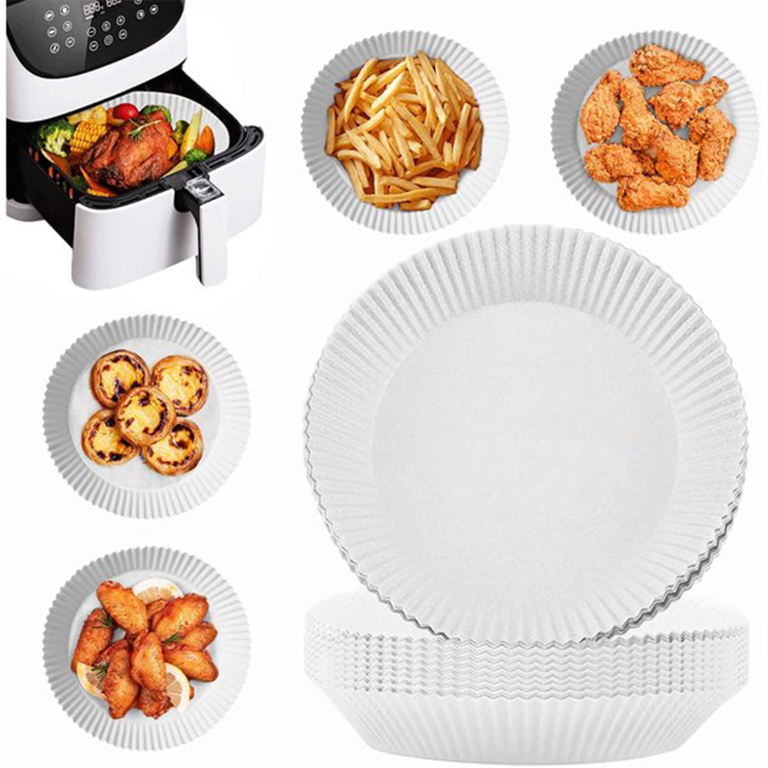 7'' Pizza 1 Pan Fit Air Fryer Accessory Healthy Baking Pancake Plate Oven Black 