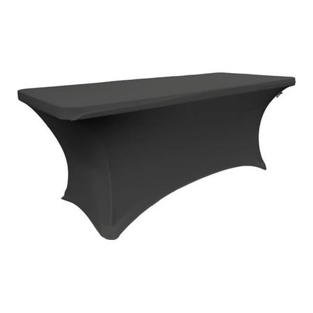 

TCSpandex96x30x30-BlackX24 Rectangular Spandex Tablecloth Black - 96 x 30 x 30 in.