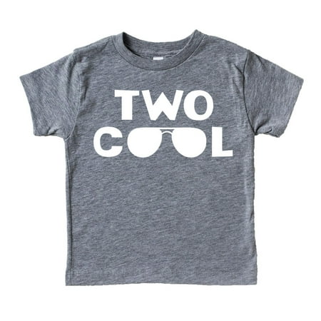 

Olive Loves Apple Two Cool Sunglasses 2nd Birthday Shirt for Toddler Boys Picture Perfect Birthday Outfit Granite Heather Shirt 3T