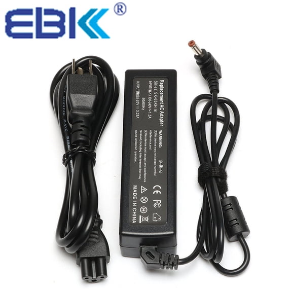 EBK 65W 20V 3.25A AC Power Adapter Laptop Charger for Lenovo P/N: CPA-A065, PA-1650-56LC, PA-1650-52LB, PA-1650-52LC, ADP-65CH A, ADP-65KH B, ADP-65YB B, ADP-65XB A, ADP-65XB B, Supply Cord