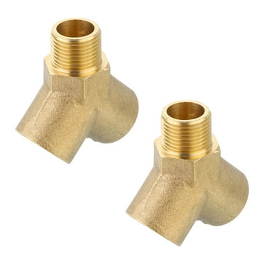 Brass Tee Pipe Fitting, G3/8" x 3/8" x 3/8" 3 Way Y-Connector, 2pack