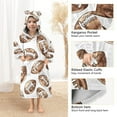 thumbnail image 4 of joogoo Wearable Blanket Hoodie for Retro Football Oversized Sherpa Hooded 3-14 YR M, 4 of 7