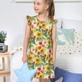 thumbnail image 4 of Fotbe Sunflower Cornflower Poppy Vestido de Dormir para Niñas de 3 a 10 Años, Mangas Cortas, Estilo Princesa, Pijama Camisón con Mangas Voladas-Large, 4 of 6