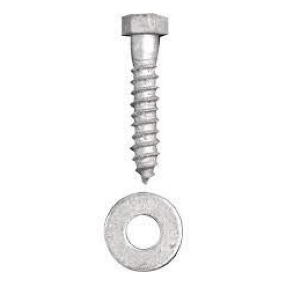 5/8" x 5" Hot Dipped Galvanized Lag Screws w/Flat Washers, Grade A, Quantity 25- by DyGTyX,