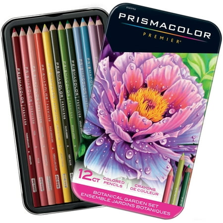 Prismacolor Premier Colored Pencils, Soft Core, Botanical Garden Set, 12 (Best Colored Pencils For Young Artists)