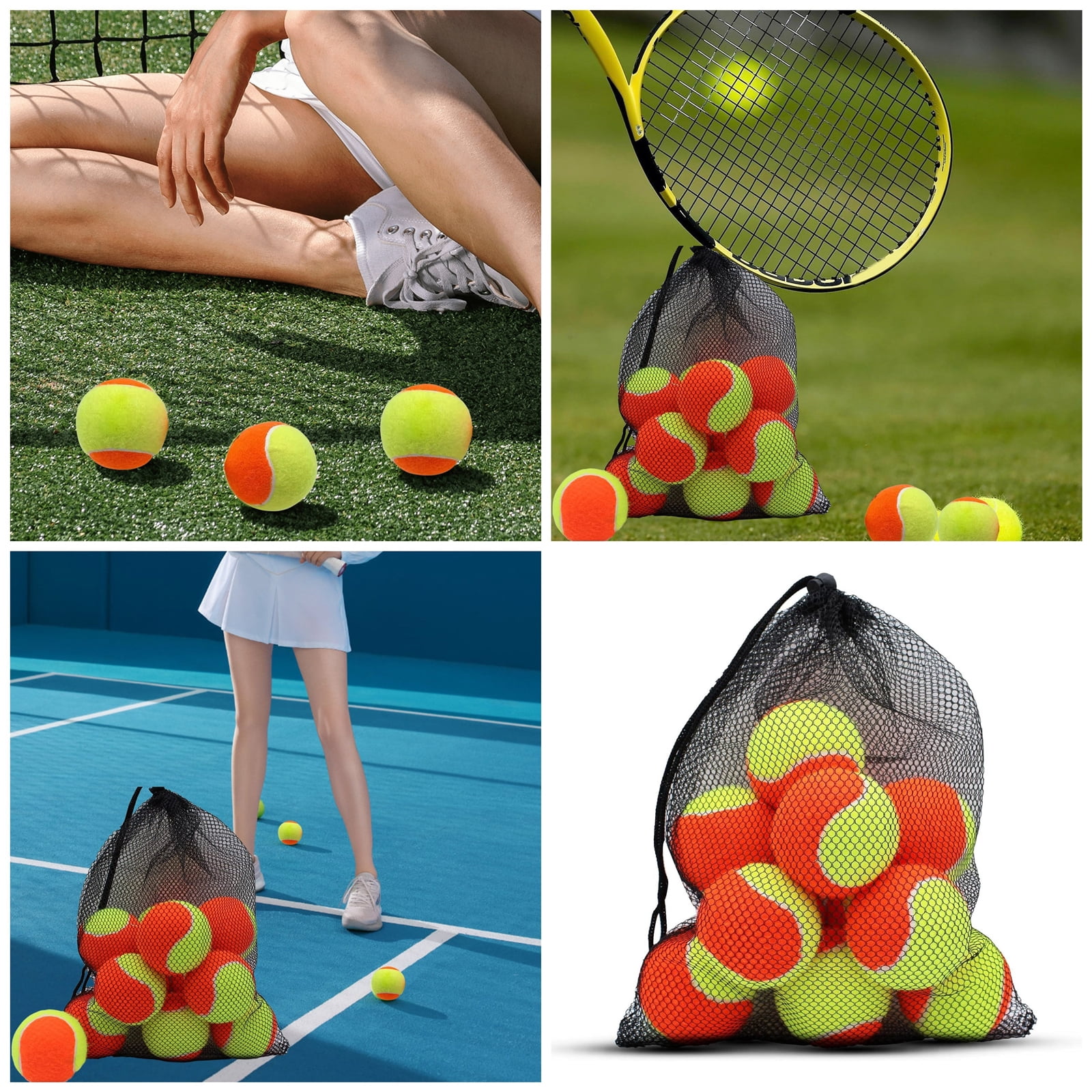 12pcs Impacts Resistance Sport Rubber Tennis Soft Professional Tennis Paddleball Training Practice Sport Rubber Tennis