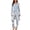 Light Blue, variant on Eternatastic Women Floral 3 Piece Pajama Sets Long Robe Cami Top & Pants Soft Lounge Sleepwear PJs Sets L Gray
