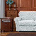 thumbnail image 7 of Subrtex Stretch 4-piece Jacquard Damask Sofa Slipcover, Separate Cushion Cover(Sofa, Light Smoky Gray), 7 of 7