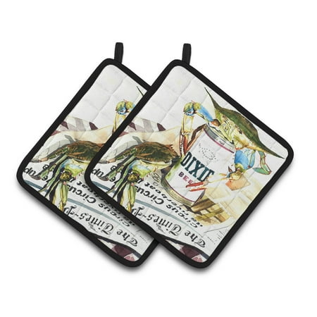 

Carolines Treasures 1015PTHD Dixie Beer Pair of Pot Holders 7.5HX7.5W multicolor