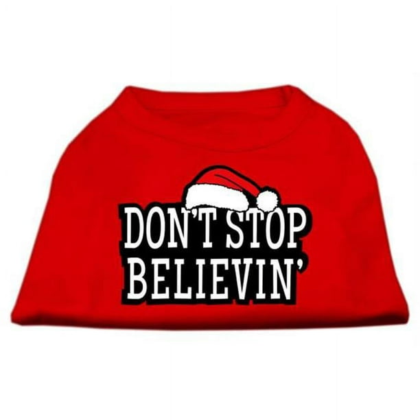 Ne Pas Arrêter Believin'chemises Sérigraphie Rouge S (10)