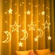 thumbnail image 2 of Guirnalda de luces LED con forma de luna y estrellas para decoración de fiestas de bodas, EID, Mubarak, Ramadán, San Valentín, Navidad y fiestas, 2 of 5