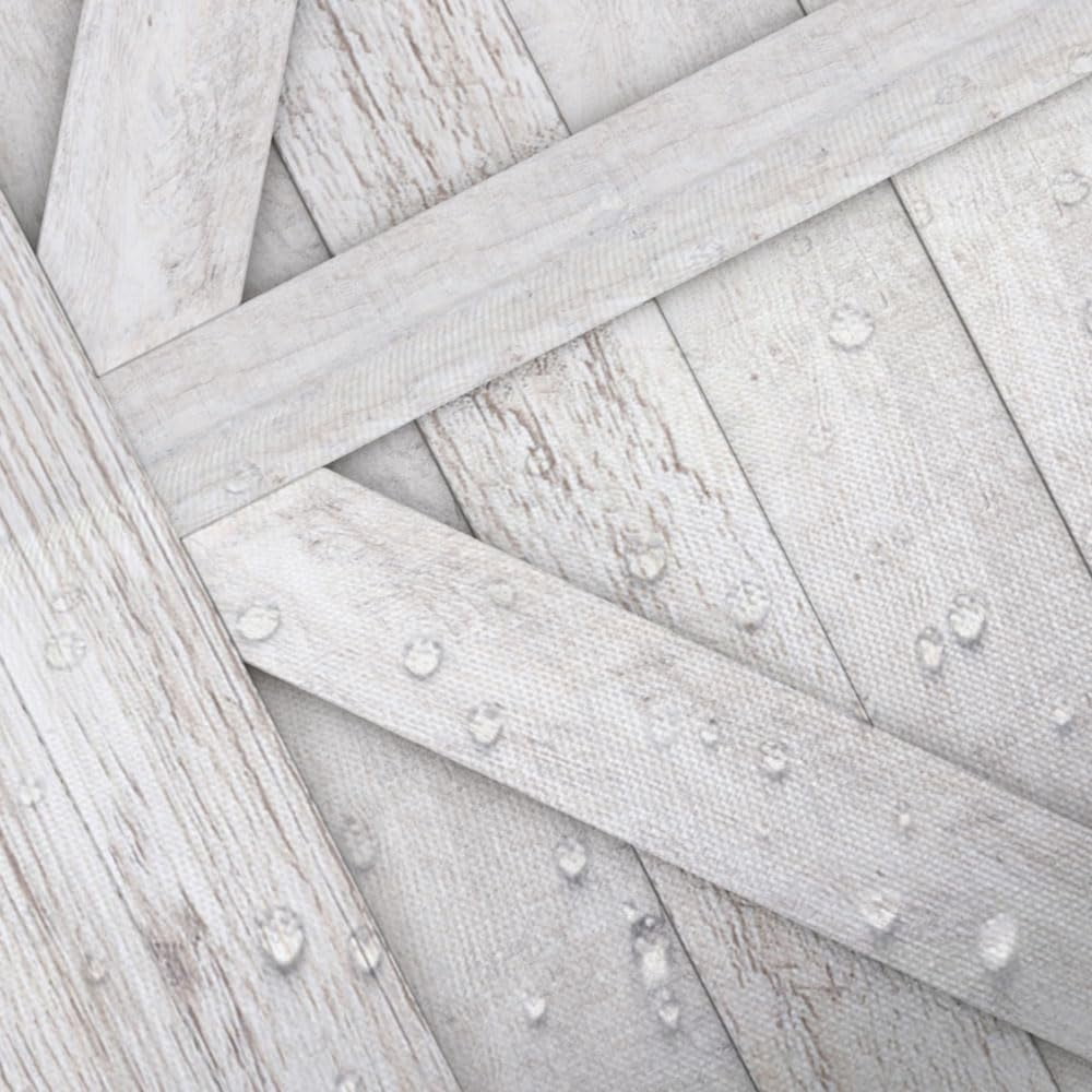 Wooden Barn Door Shower Curtain, Rustic Wooden Garage Door Shower Curtain Vintage Wood Farmhouse Shower Curtain, Country Barn Door Shower Curtain with Hooks, 72X72 Inch, Beige