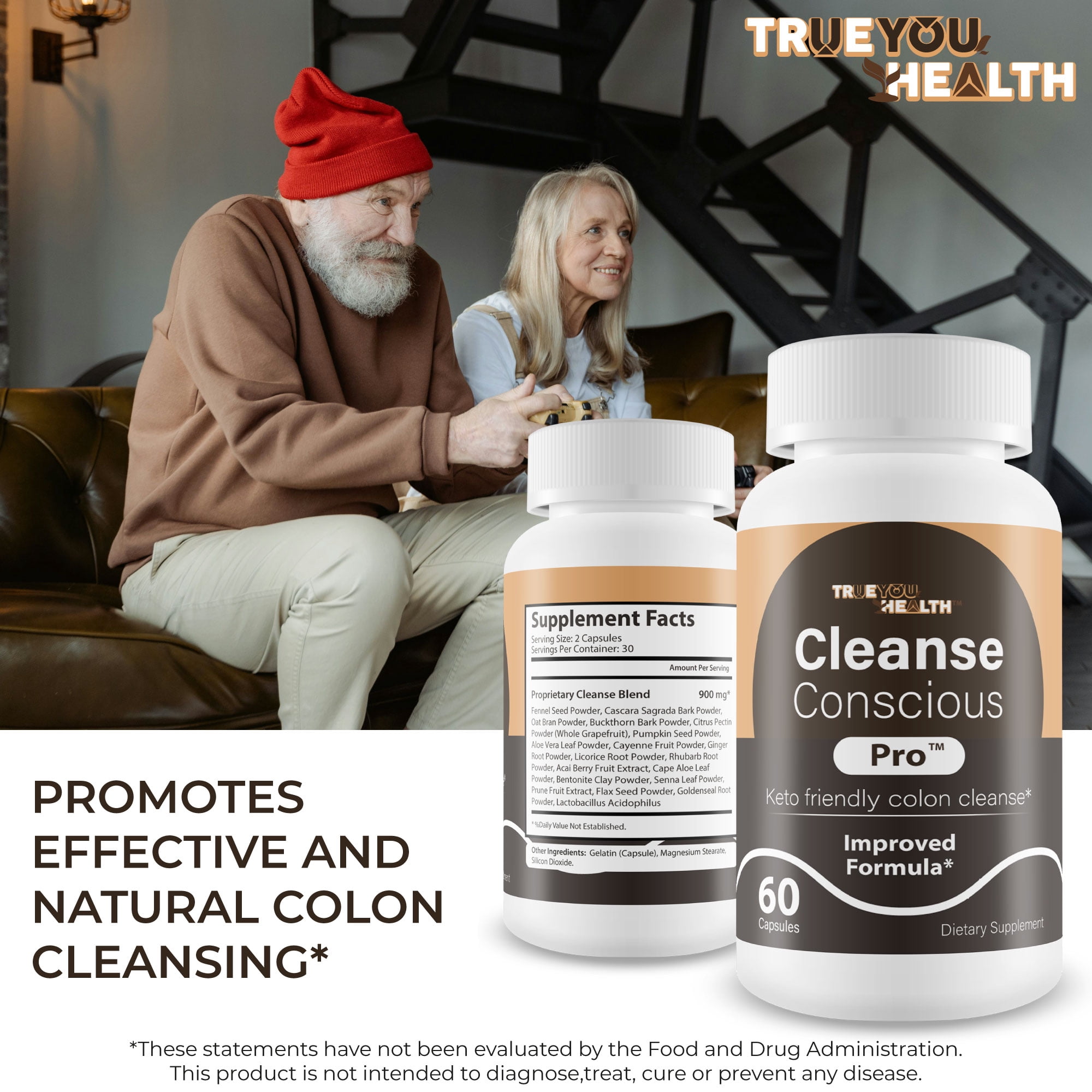 Cleanse Conscious Pro - Improved Formula - Our Best Keto Friendly Colon Cleanse Capsules - Keto Colon Detox Pills for Women & Men - Be Gut Health Cleanse Konscious Keto Activate Colon Cleanse Pills