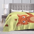 thumbnail image 4 of DouZhe Ultra-Soft Micro Fleece Lightweight Flannel Bed Blanket, Cute Fox Animal Print Cozy Warm Throw Blankets, 40"x30", 4 of 7